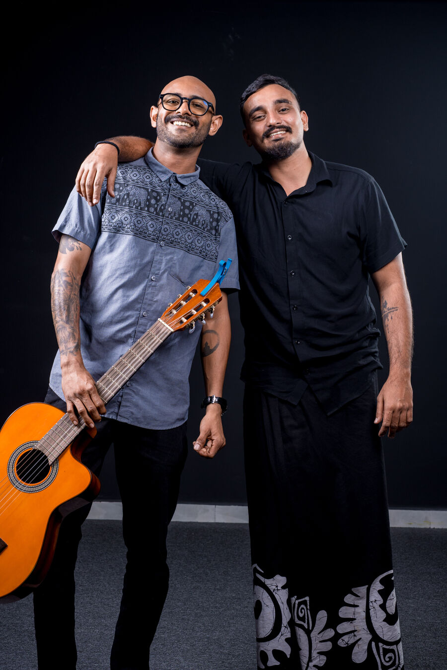 The duo laughing